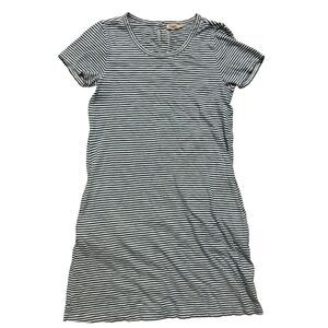 Faherty Womens XS Sanibel Dress Blue White Striped Short Sleeve Pockets Cotton